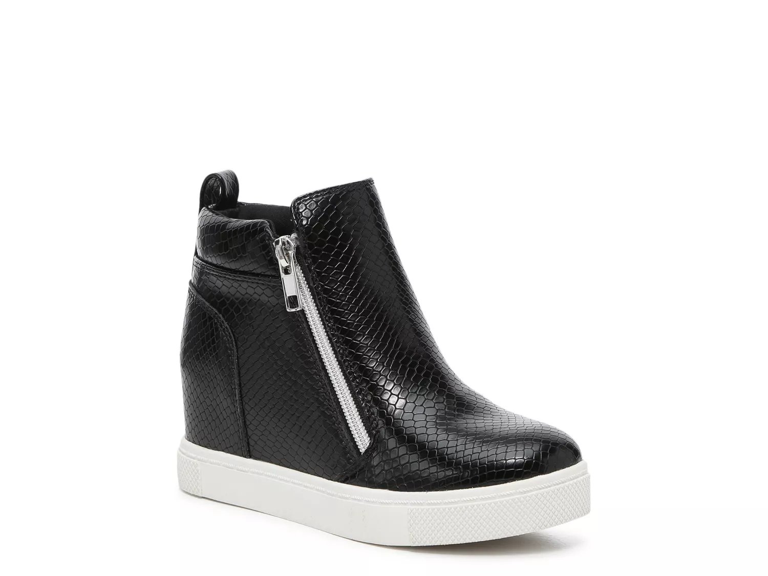 dsw black wedge sneakers
