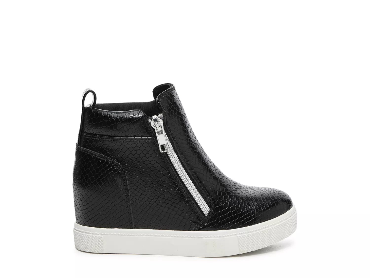 dsw black wedge sneakers