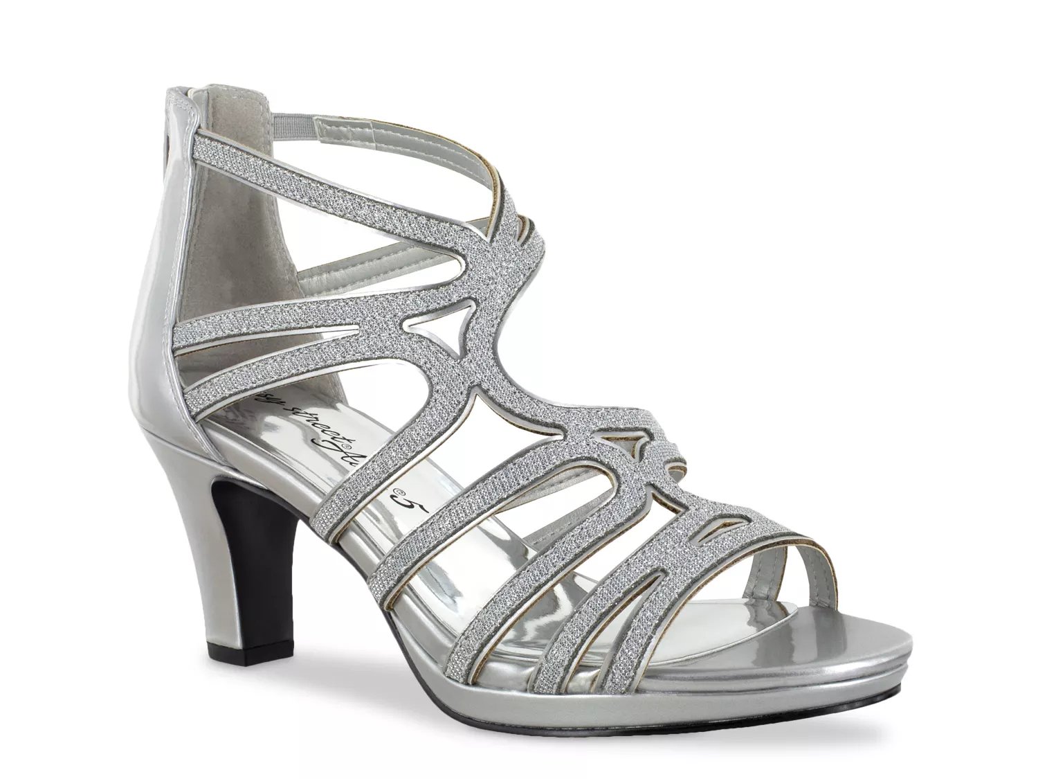 womens silver shoes wide width