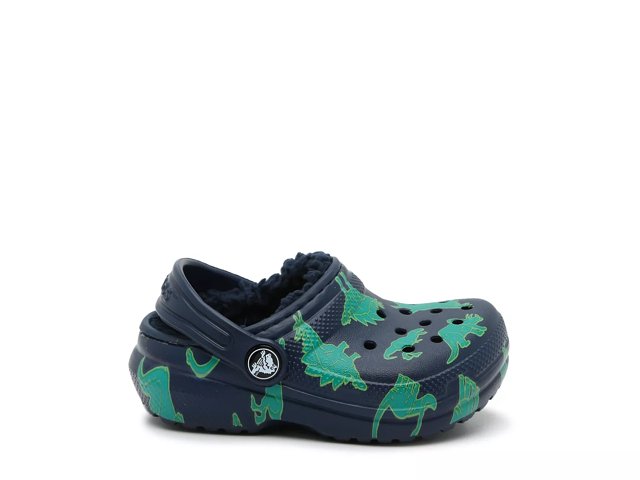 Dinosaur lined crocs on sale