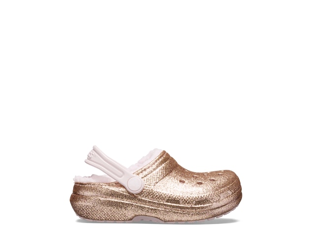 Kinder Sandalen Crocs Classic Glitter Lined Clog Gold 205937-2UB 