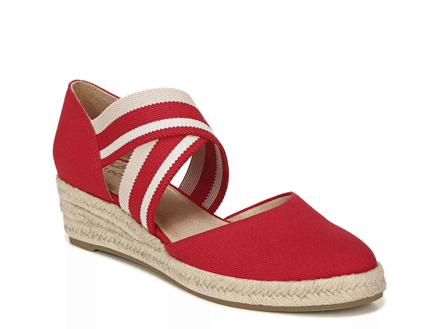 dsw red wedge shoes