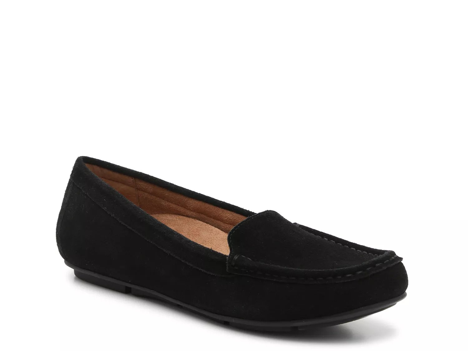 black slip on flats