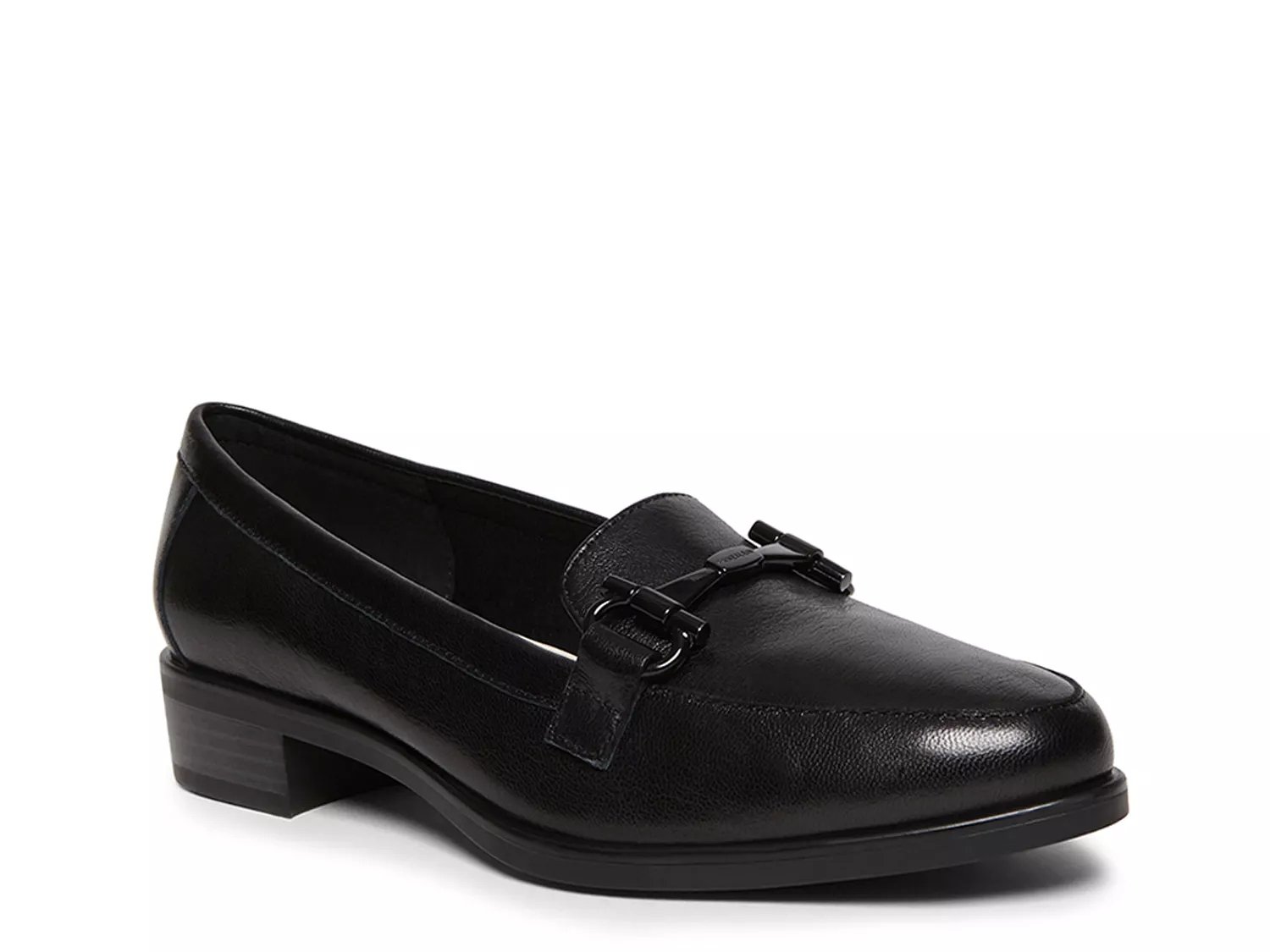 dsw womens black loafers