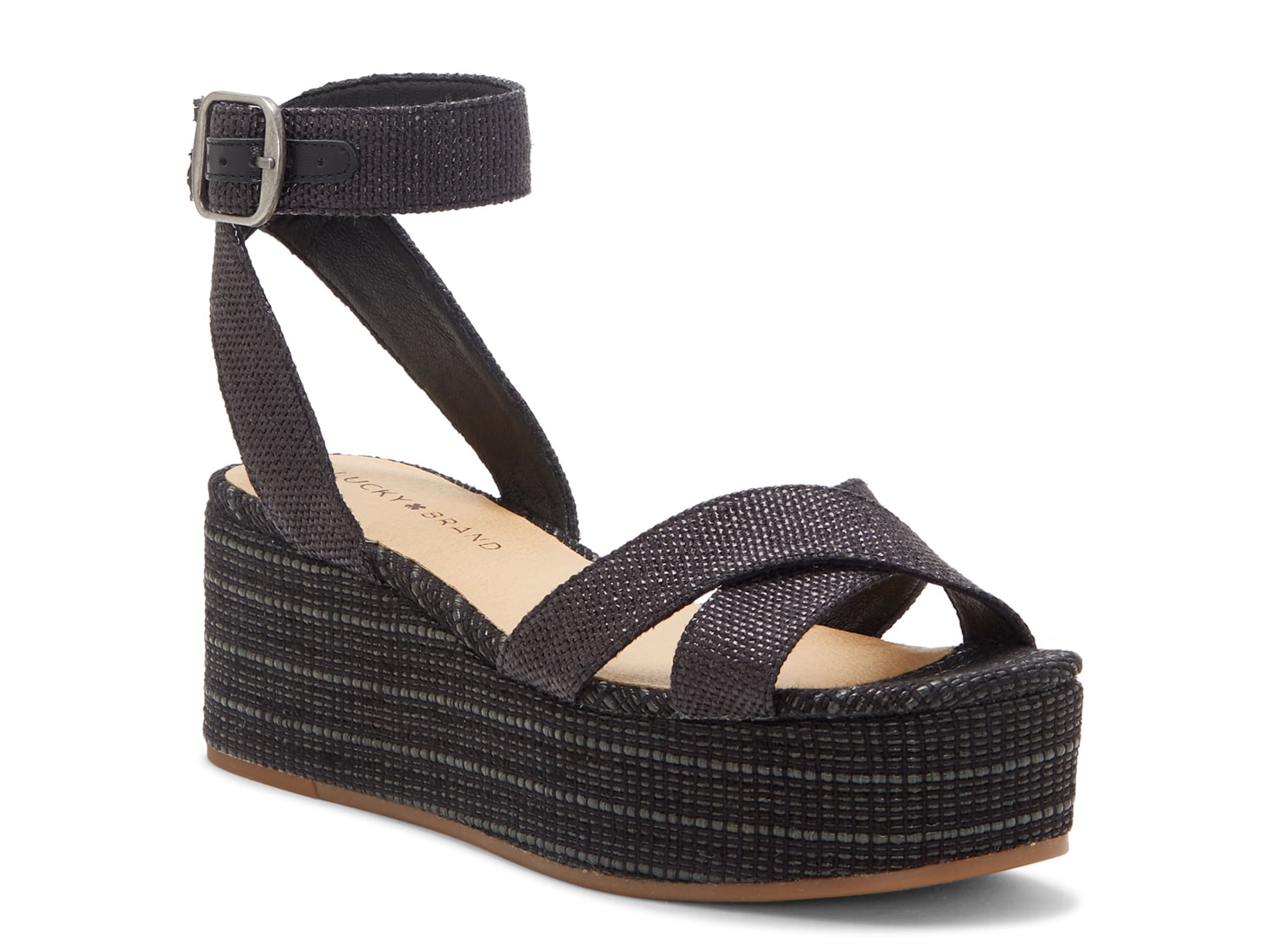 Lucky Brand Bikaro Wedge Sandal - Free Shipping | DSW