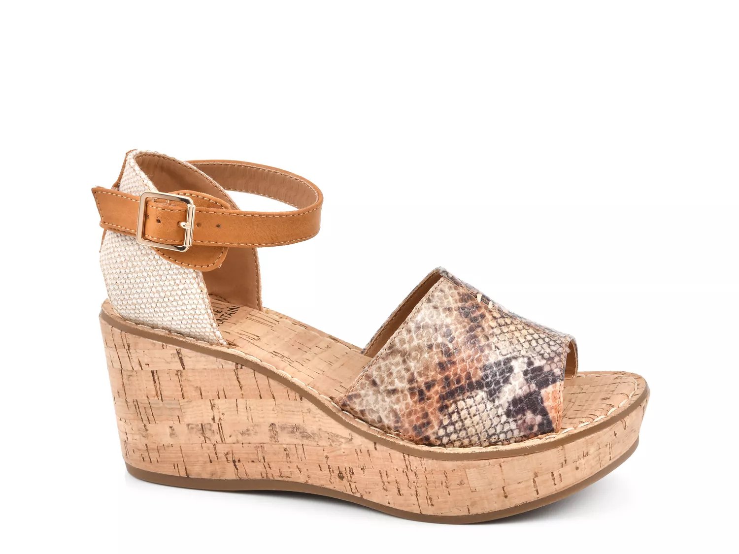 white mountain leopard sandals