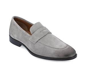 Mens grey leather on sale shoes