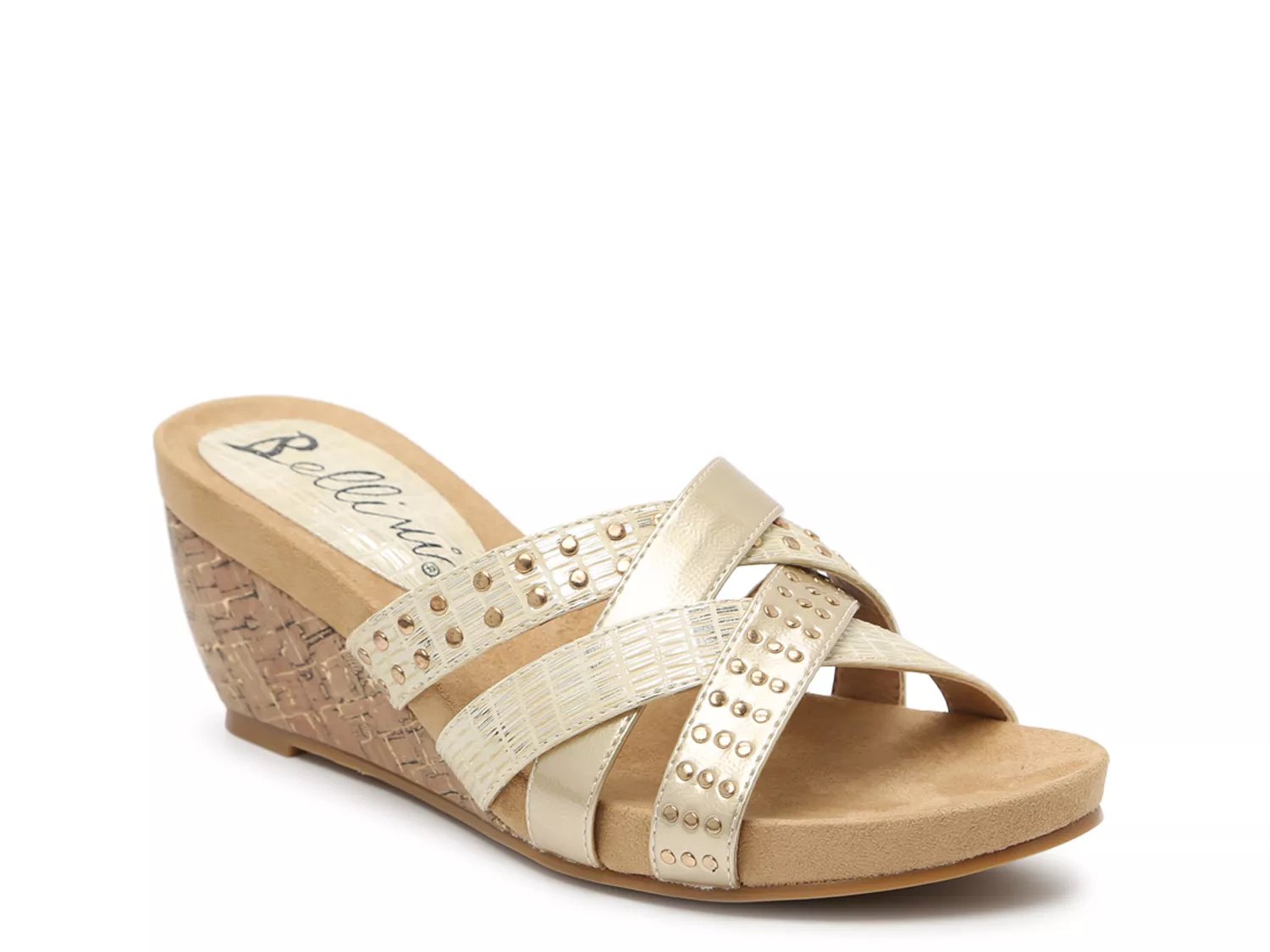 Dsw gold hot sale wedge sandals