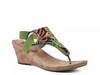 Aida Wedge Sandal Dark Green view