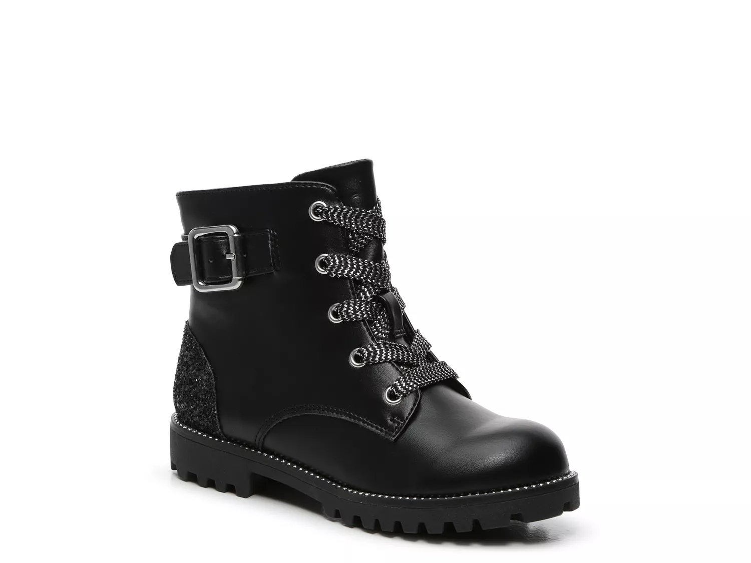 youth black combat boots