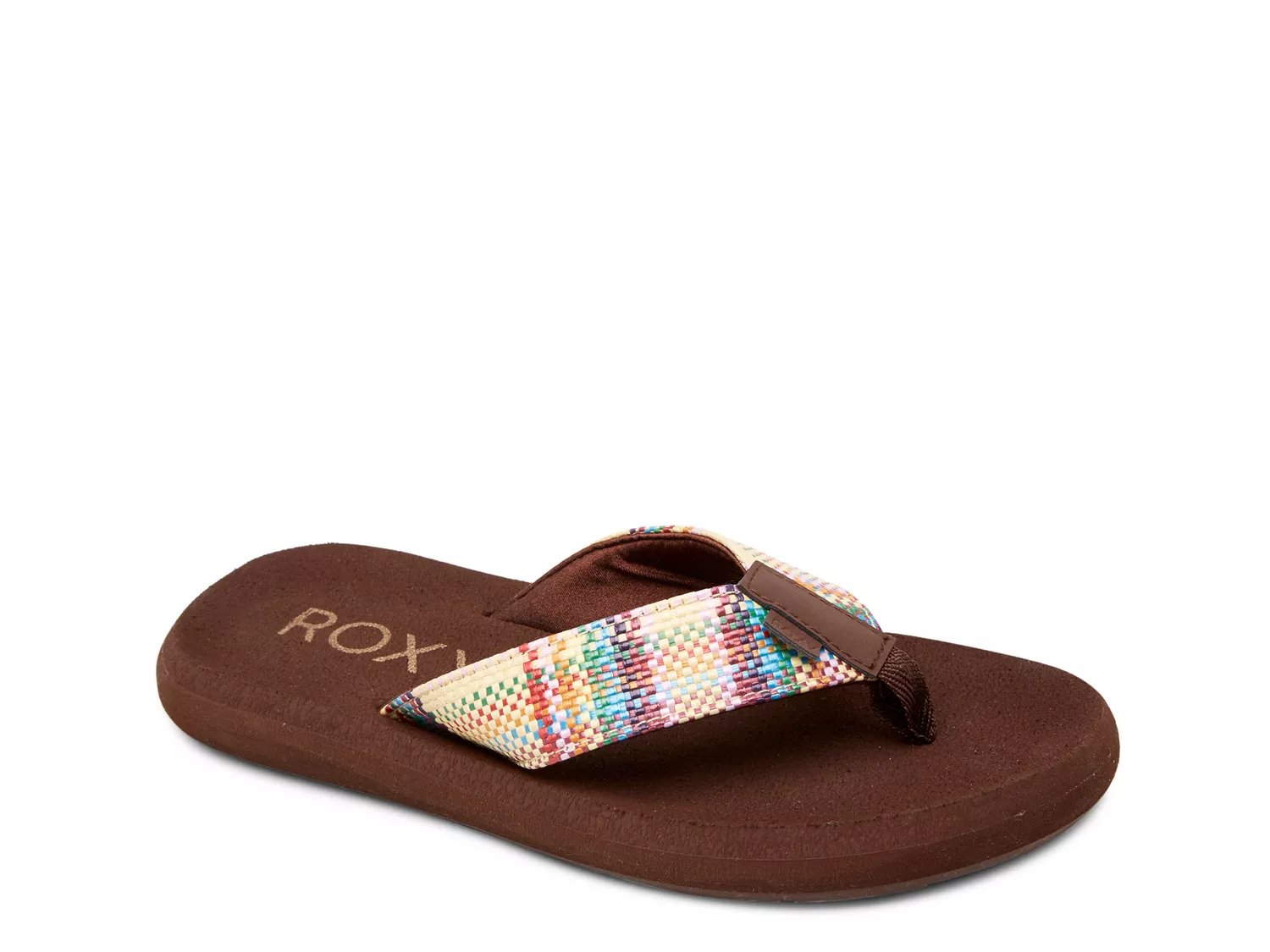 roxy flip flops white