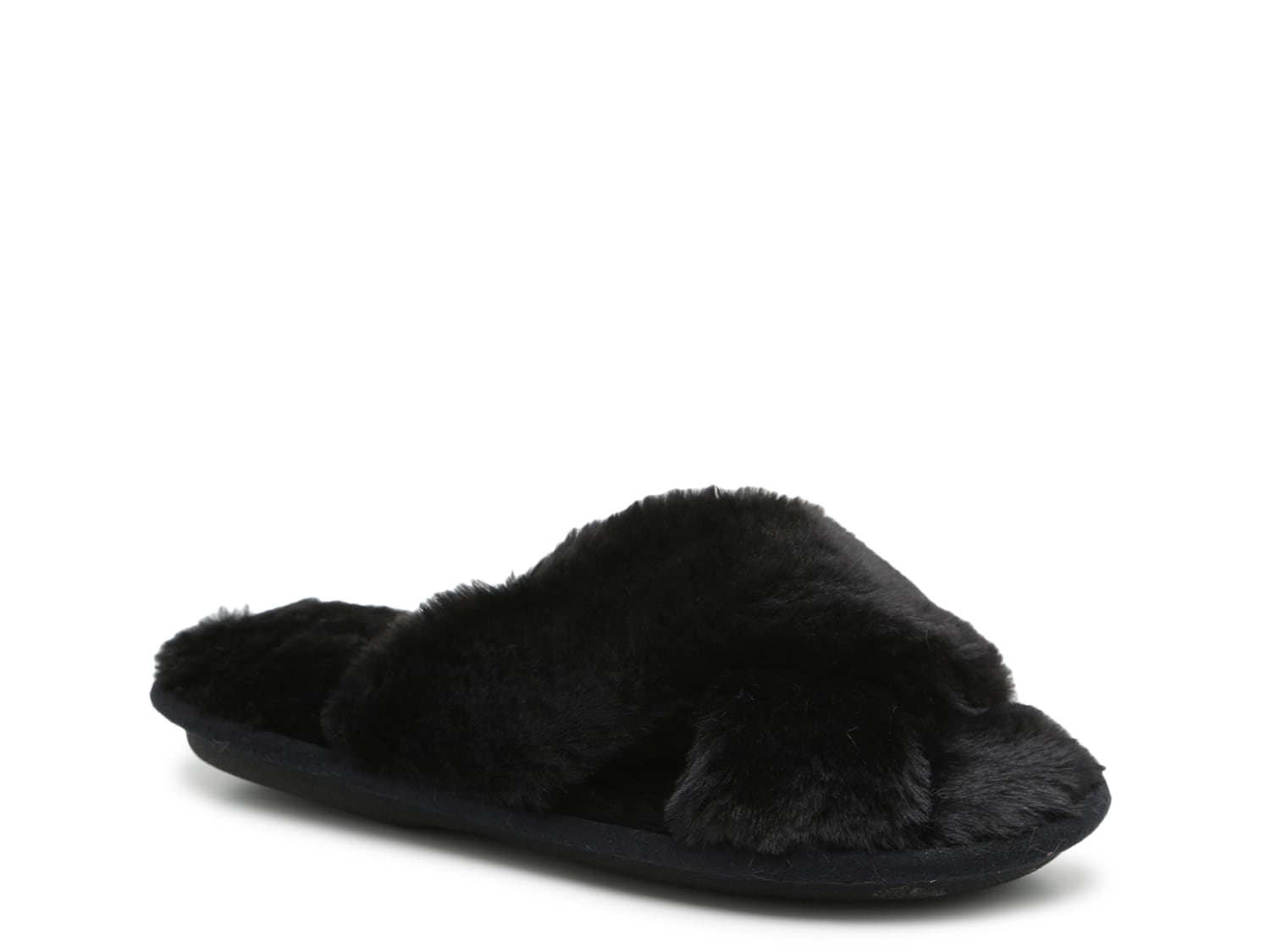 clarks faux fur x band slippers