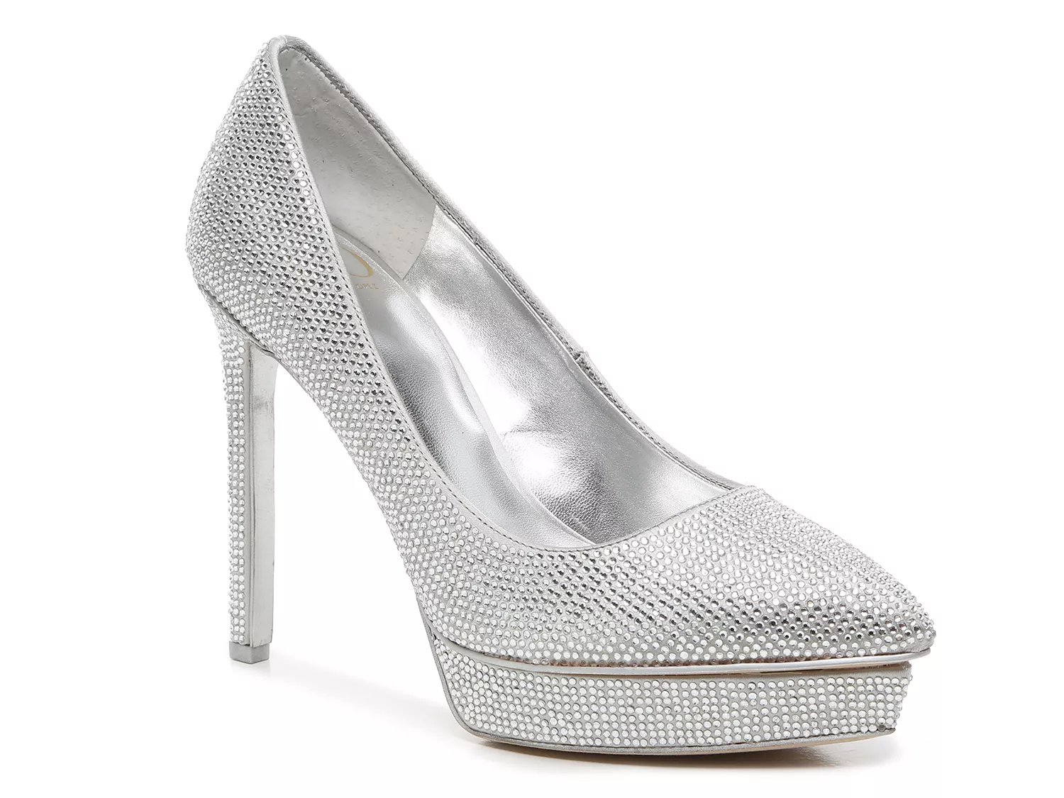 dsw silver pumps