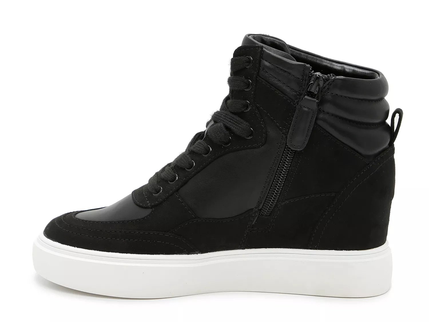 dsw black wedge sneakers