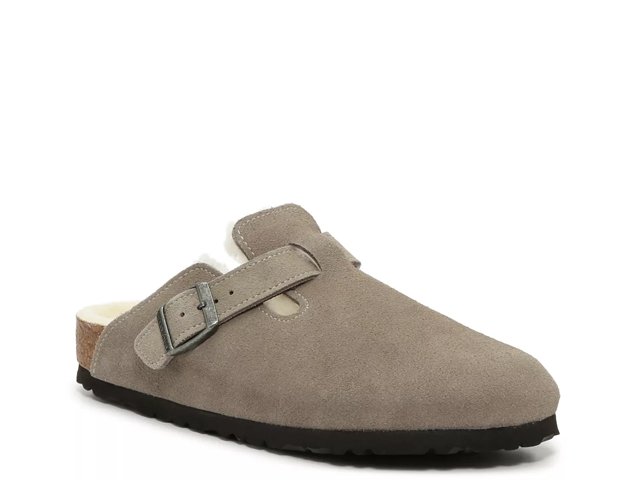 Shearling lined birkenstock clogs on sale
