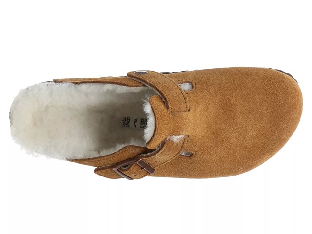 Birkenstock Women's Boston Shearling Clog - Mink Suede/Shearling