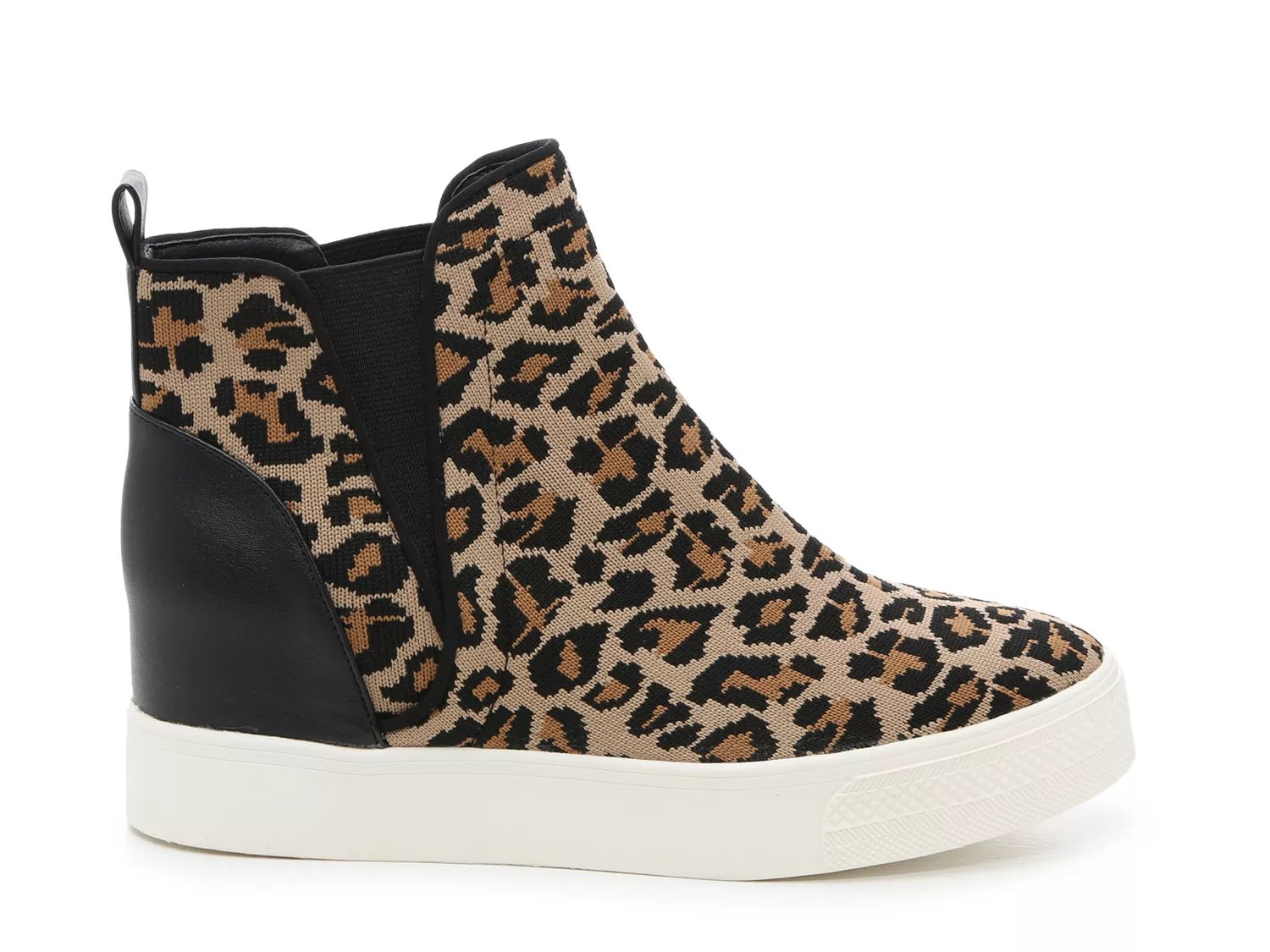 steve madden leopard wedge sneakers