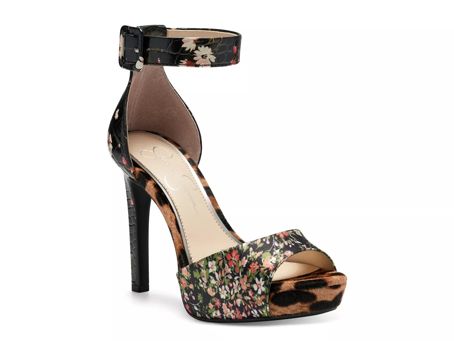 floral print shoes heels