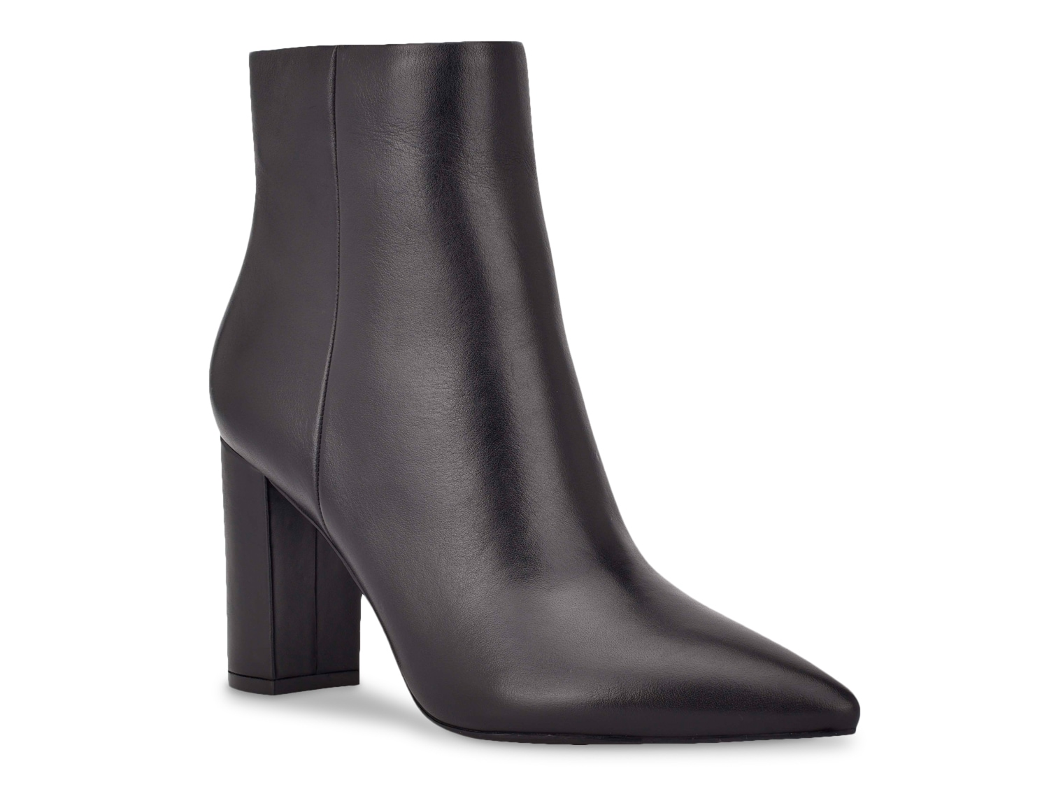 marc fisher black leather booties