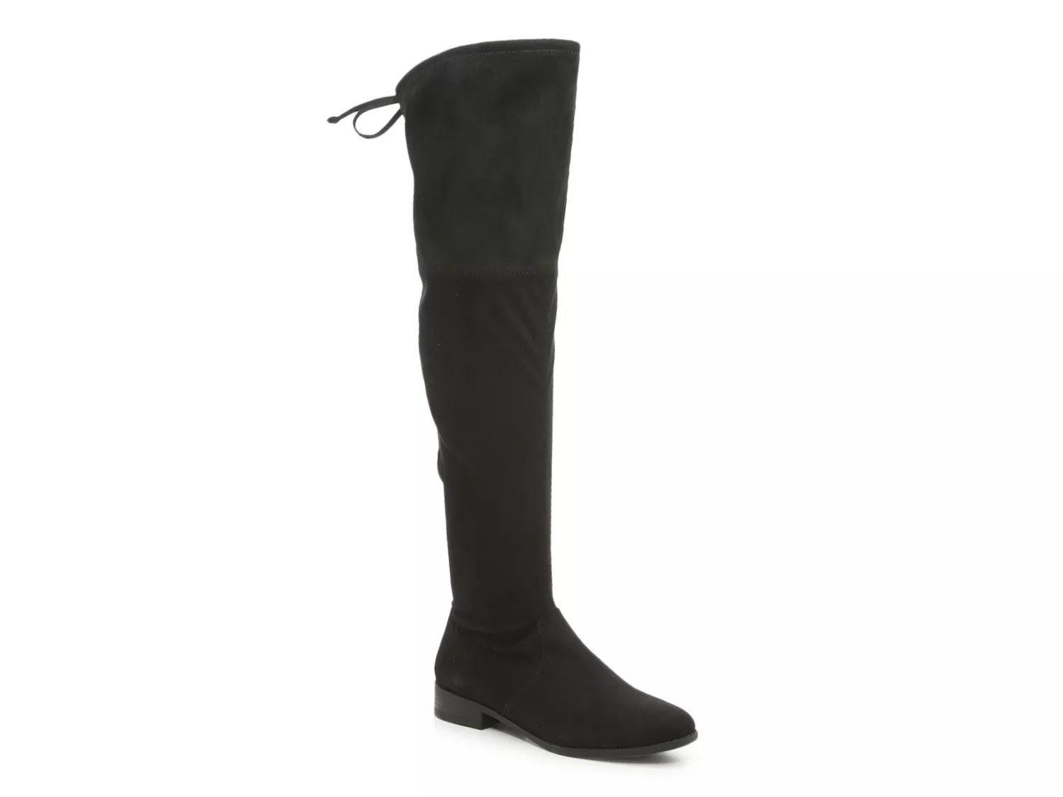 black flat dress boots