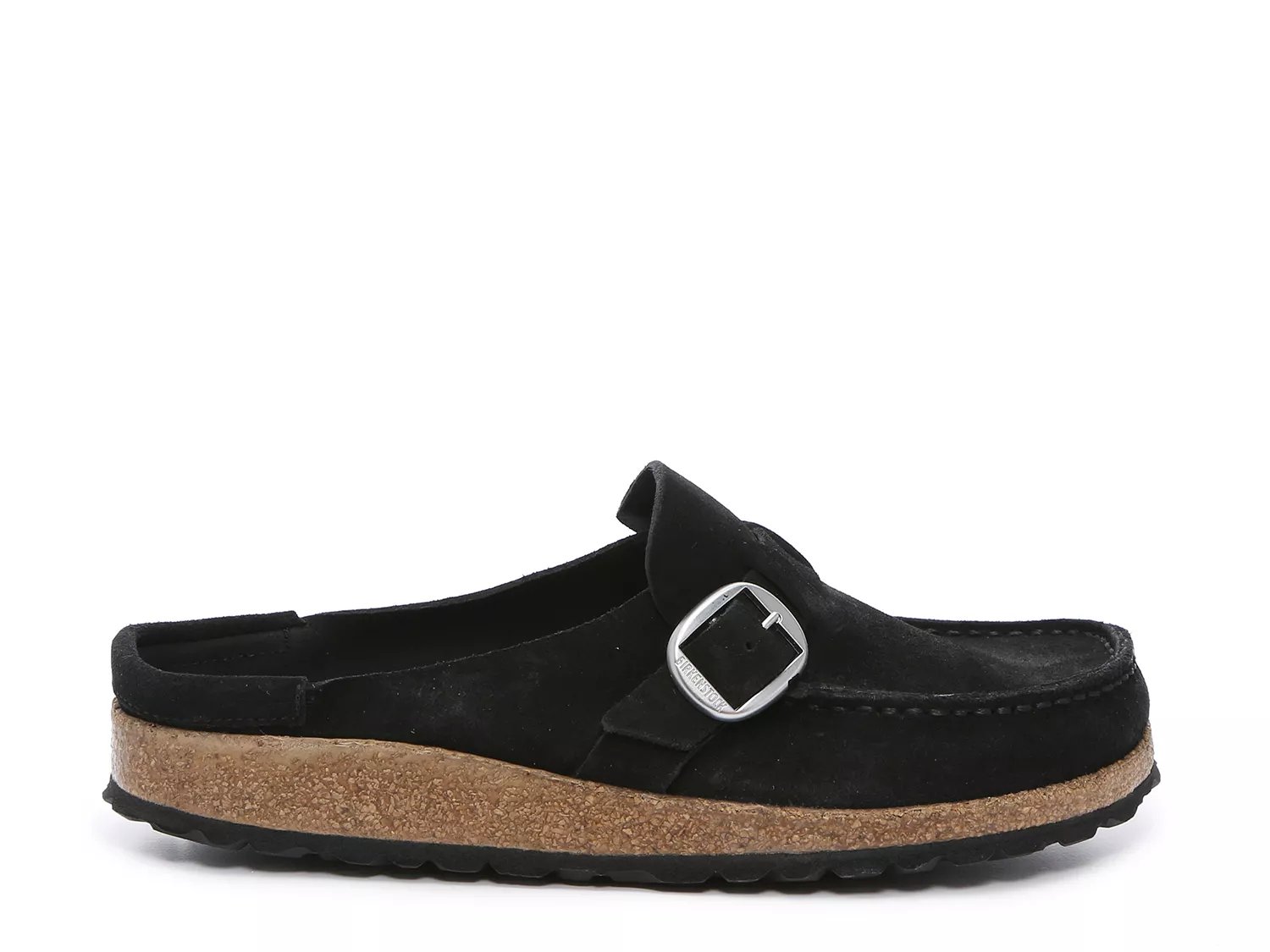 women's buckley suede buckle detail clogs