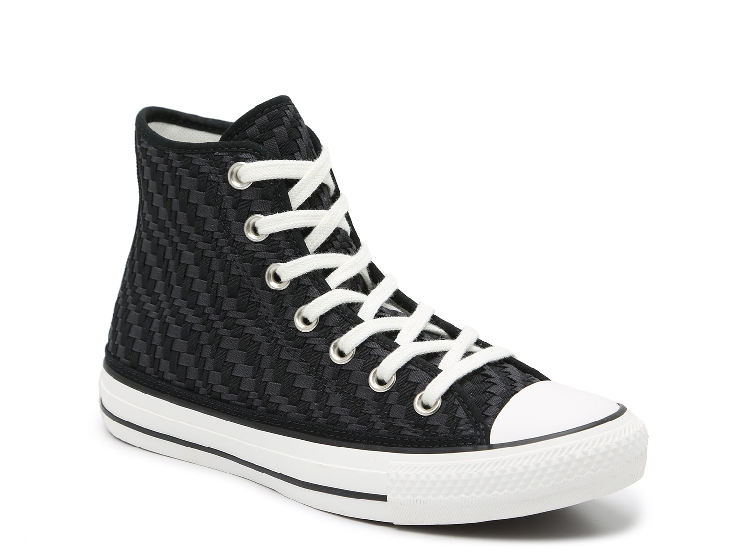 dsw white high top converse