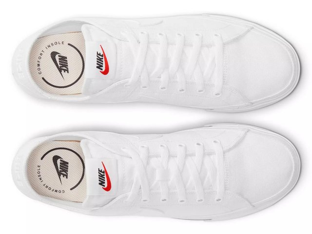 White canvas nikes top