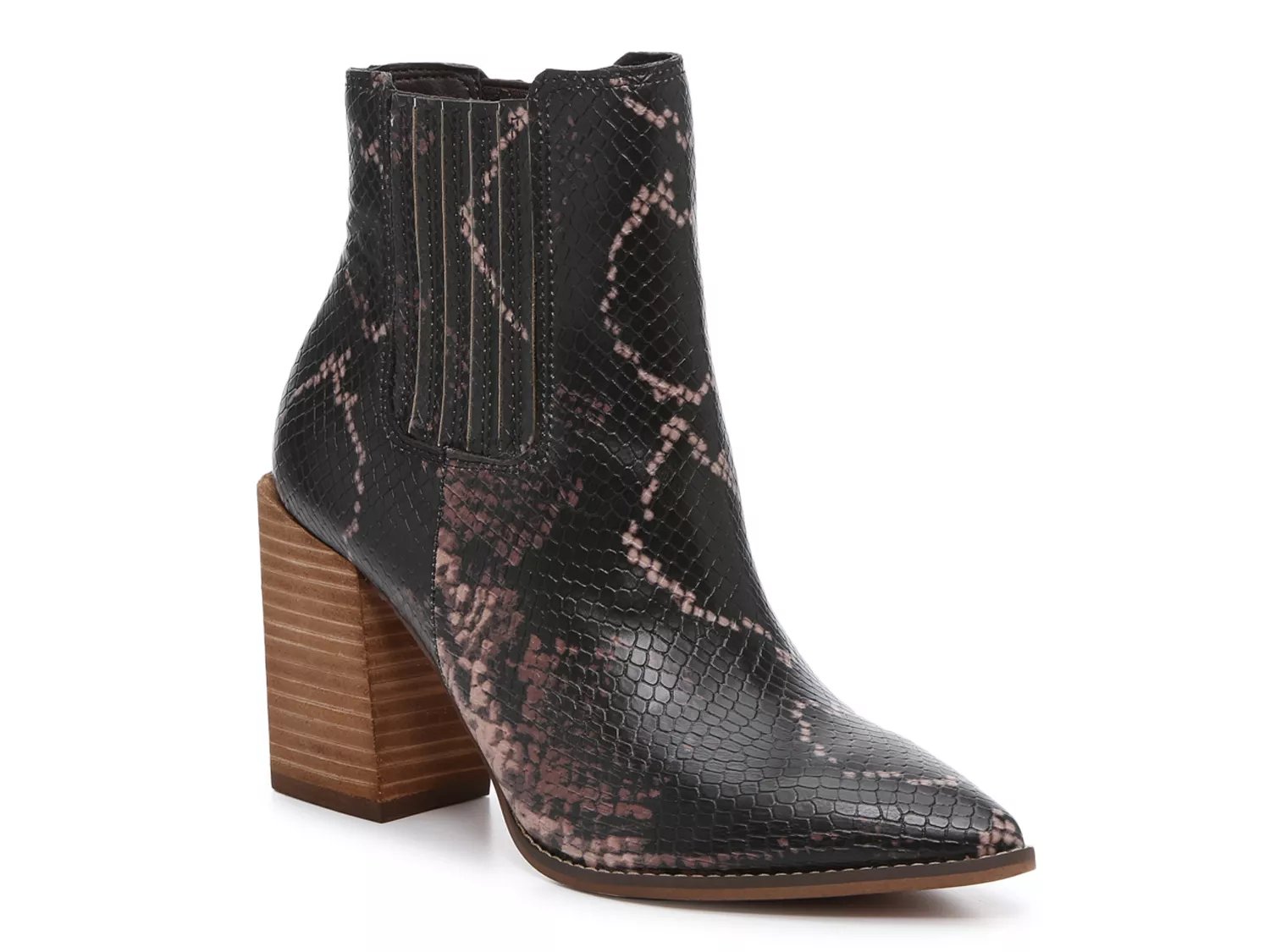 dsw snakeskin booties