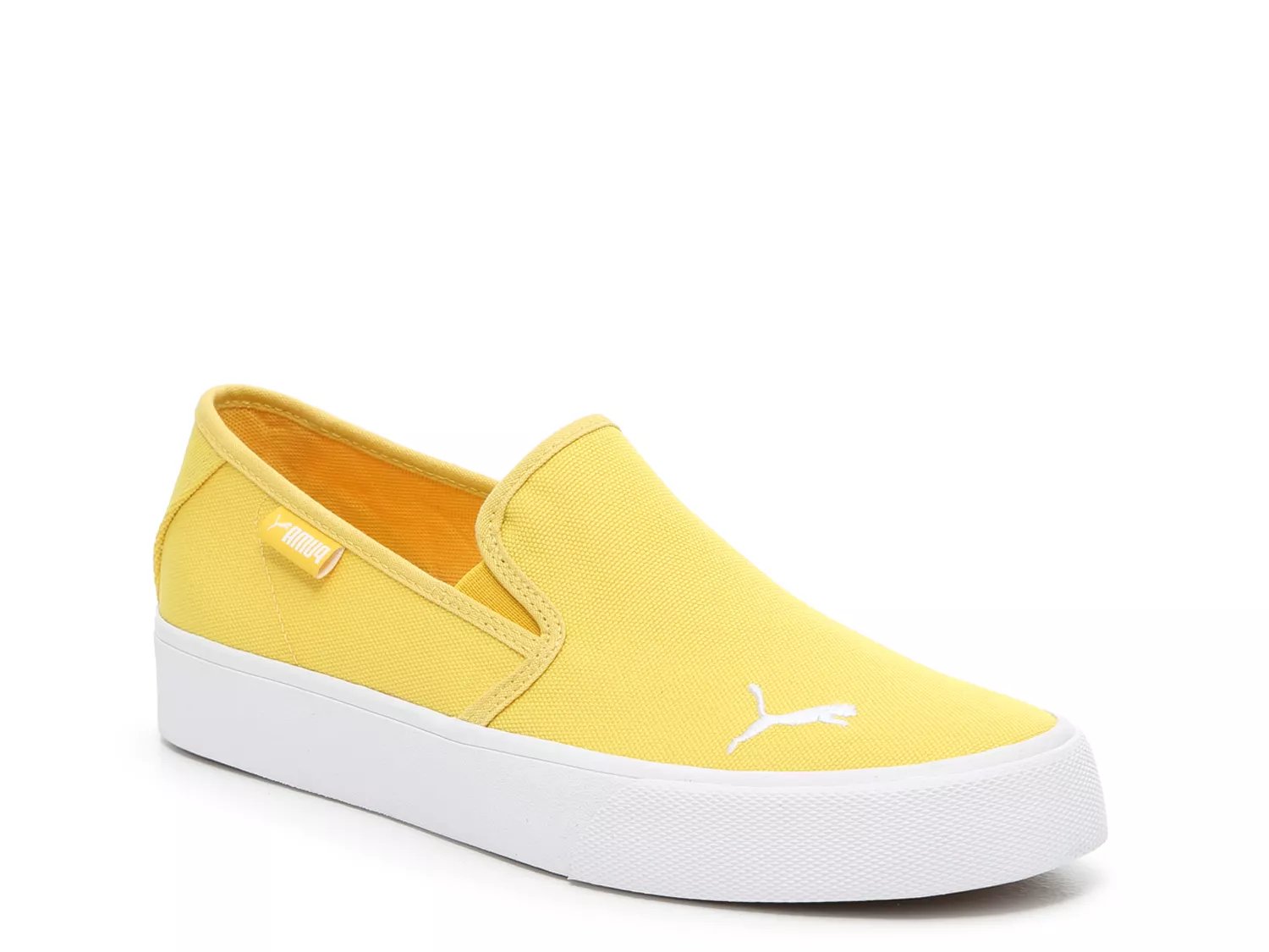 womens yellow slip on shoes