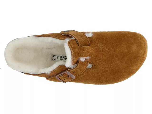 Birkenstock Women's Boston Shearling Clog - Mink Suede/Shearling