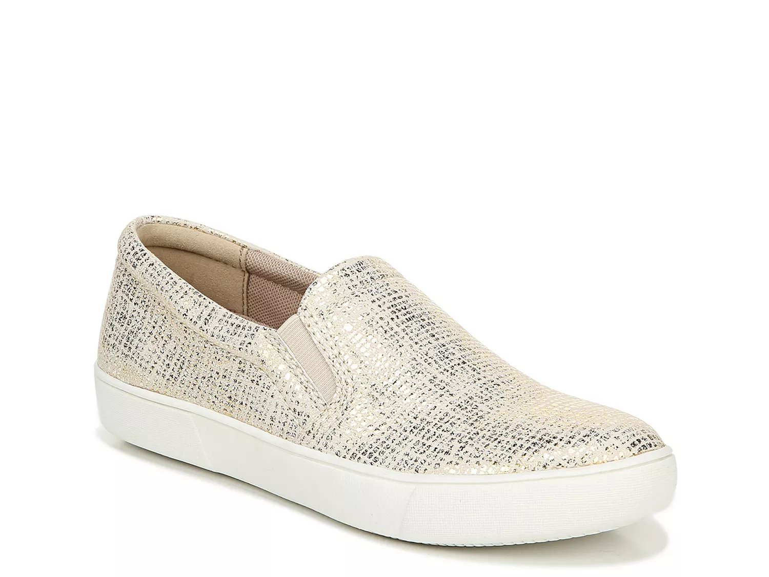 womens gold slip on sneakers