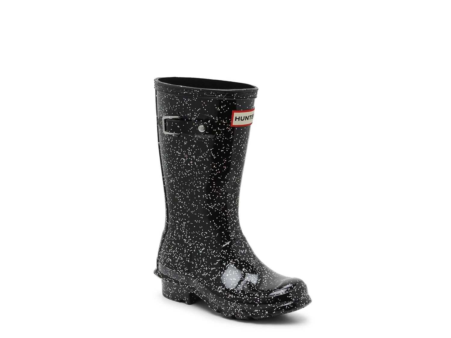 black sparkle rain boots