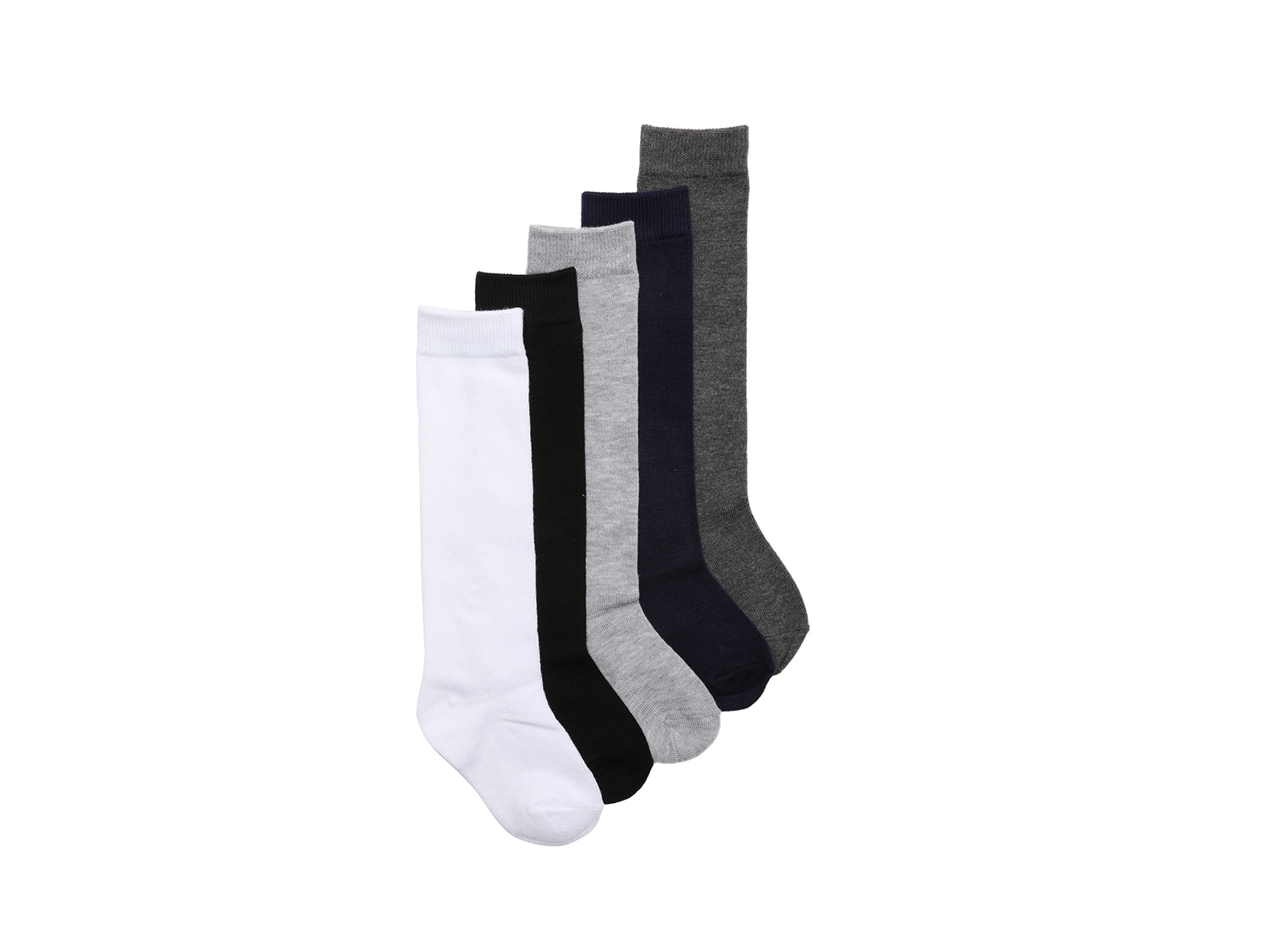  Solid Kids' Knee Socks - 5 Pack 