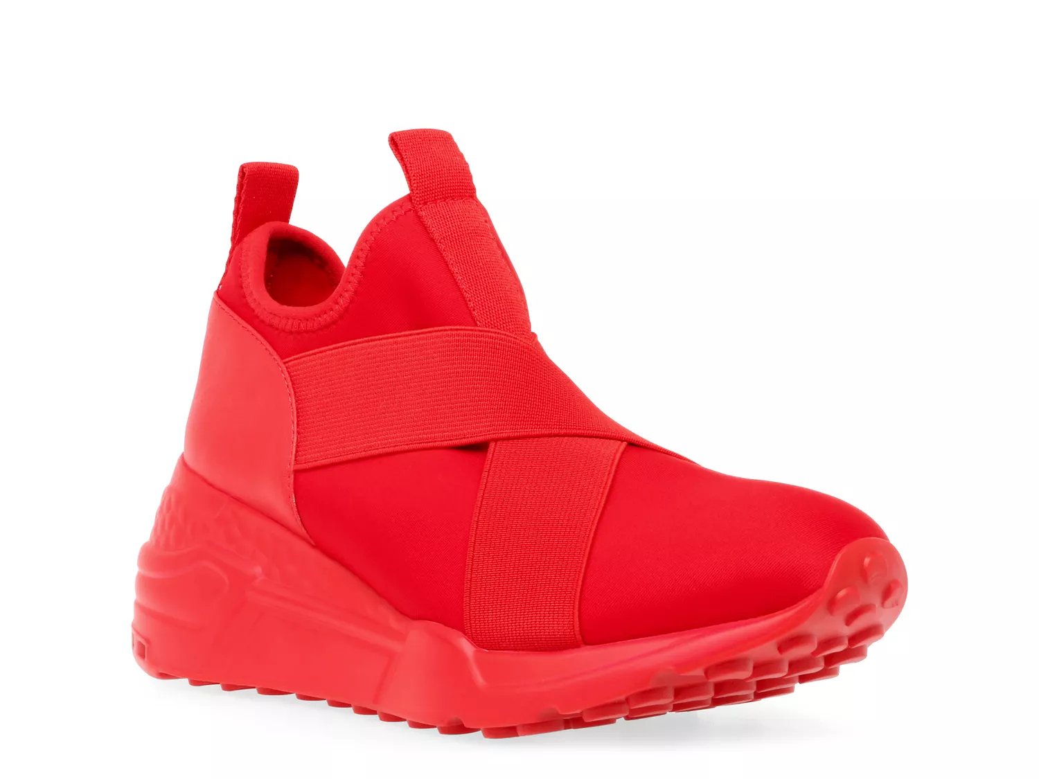 red slip on sneakers womens