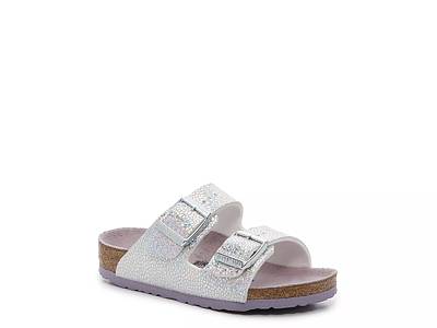 Girls hot sale silver birkenstocks