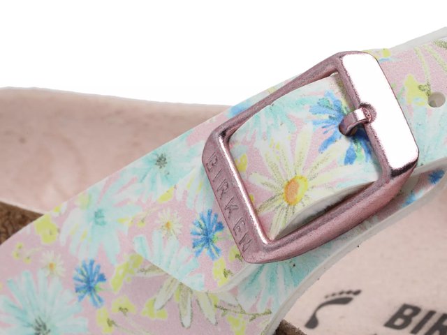 Birkenstock gizeh meadow flowers khaki hotsell