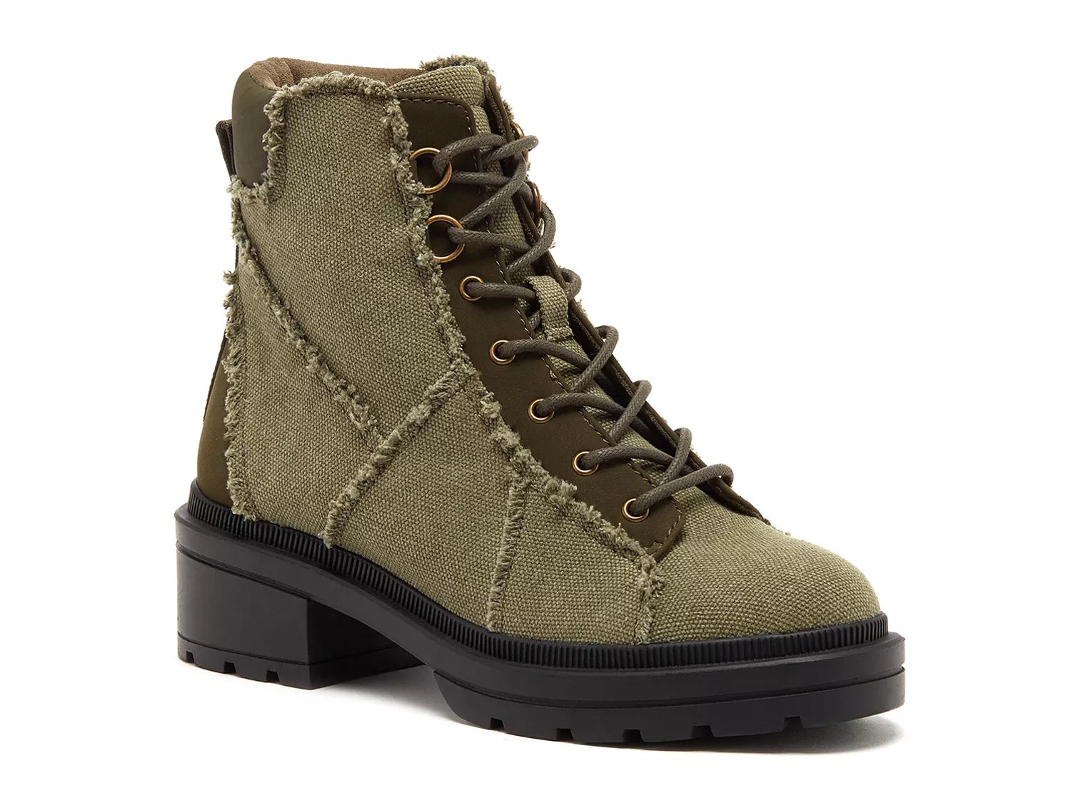 green combat boots