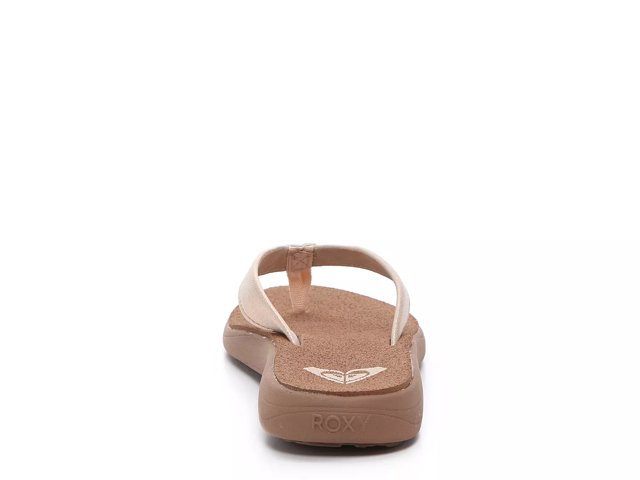 Roxy Palika Platform Wedge Flip Flops in Brown