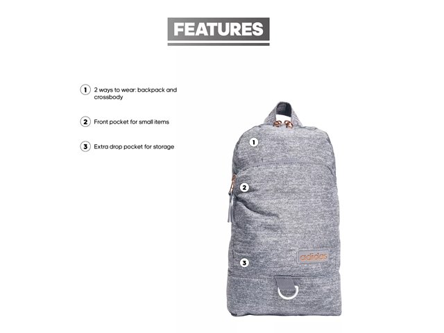 Adidas convertible backpack discount