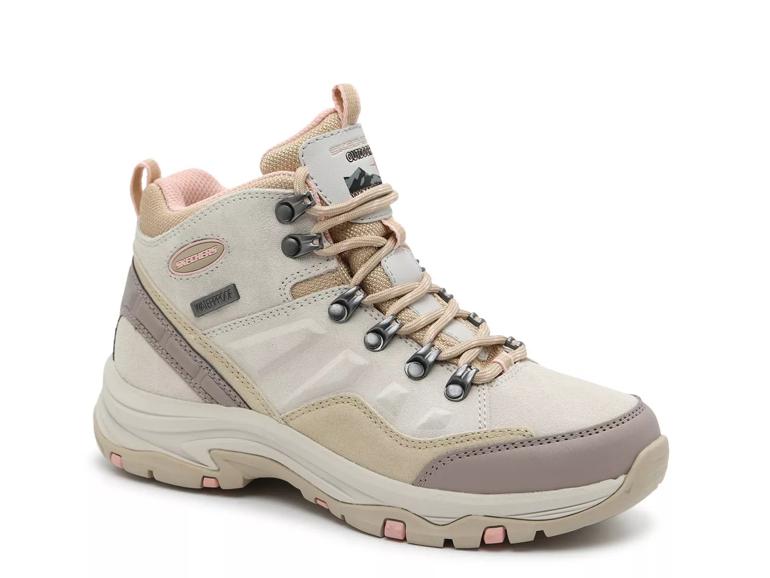 beige walking shoes