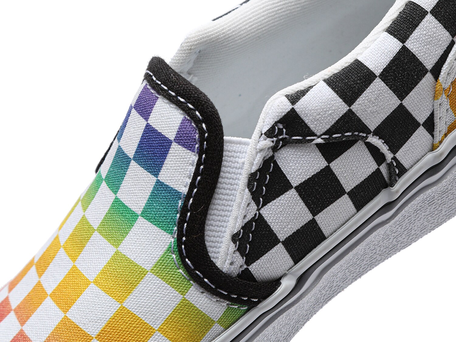 Vans Asher Rainbow Check SlipOn Sneaker Kids' DSW