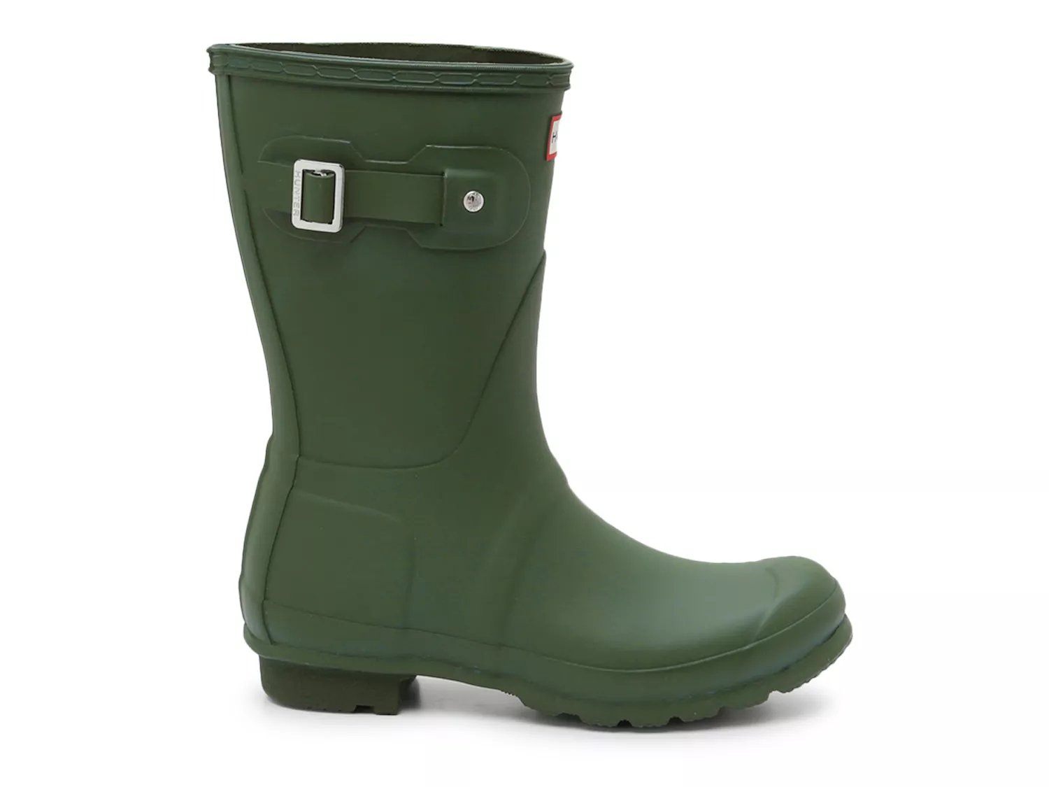 short matte black hunter rain boots