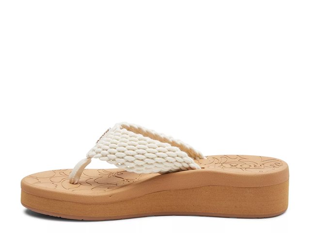 Roxy Caila Wedge Flip Flop - Free Shipping | DSW