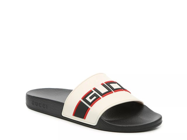 Gucci white pursuit slides best sale