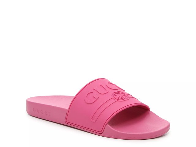 Gucci pursuit logo slides discount