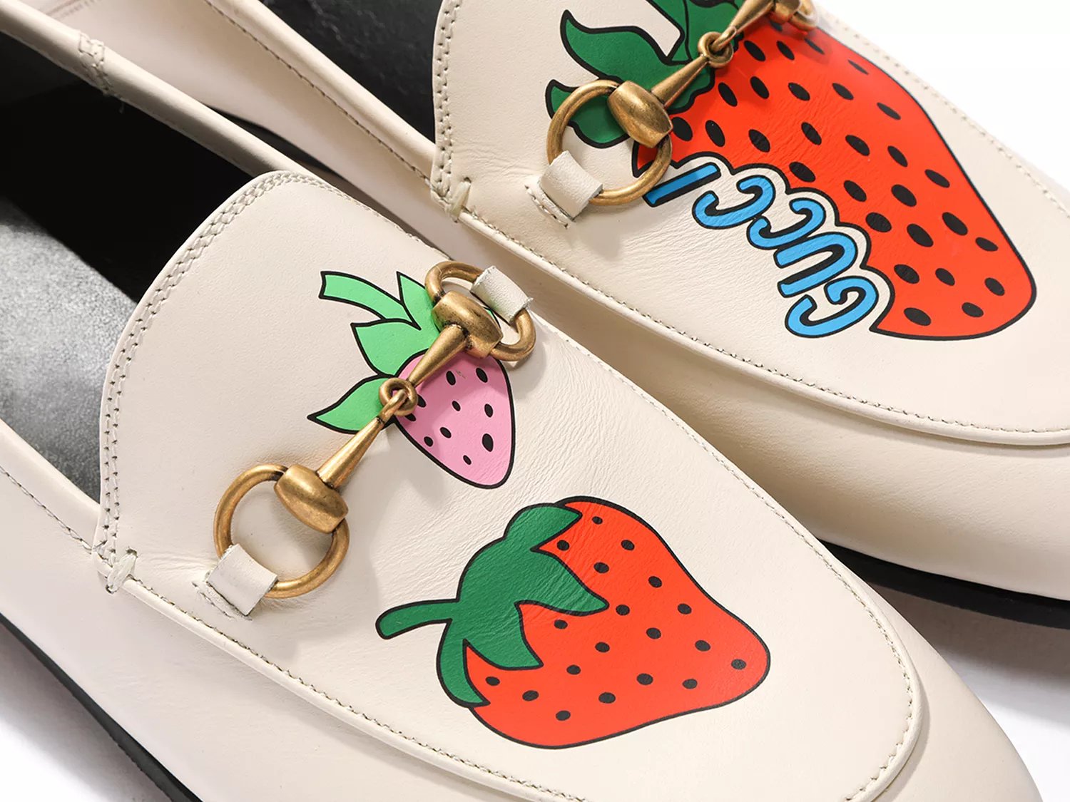 gucci strawberry loafers