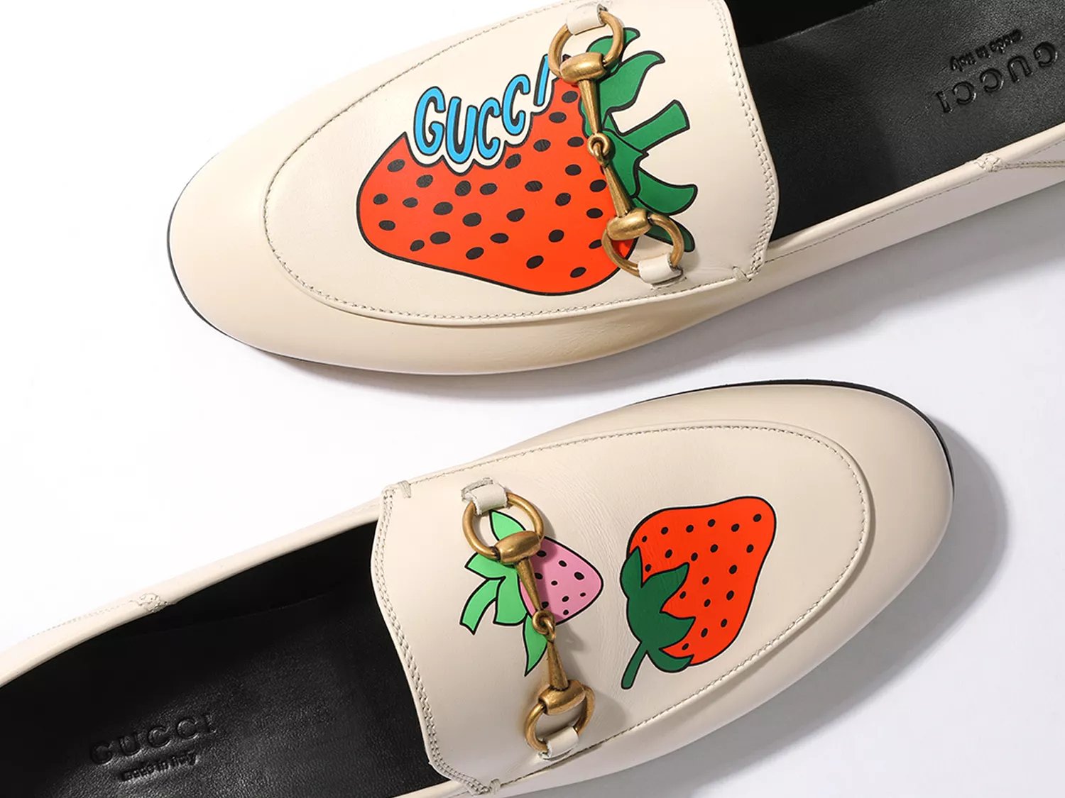 gucci strawberry loafers