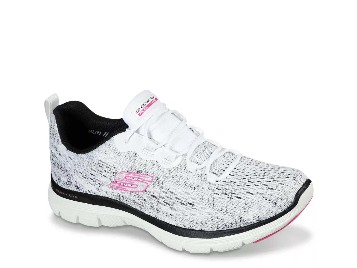 white skechers memory foam shoes