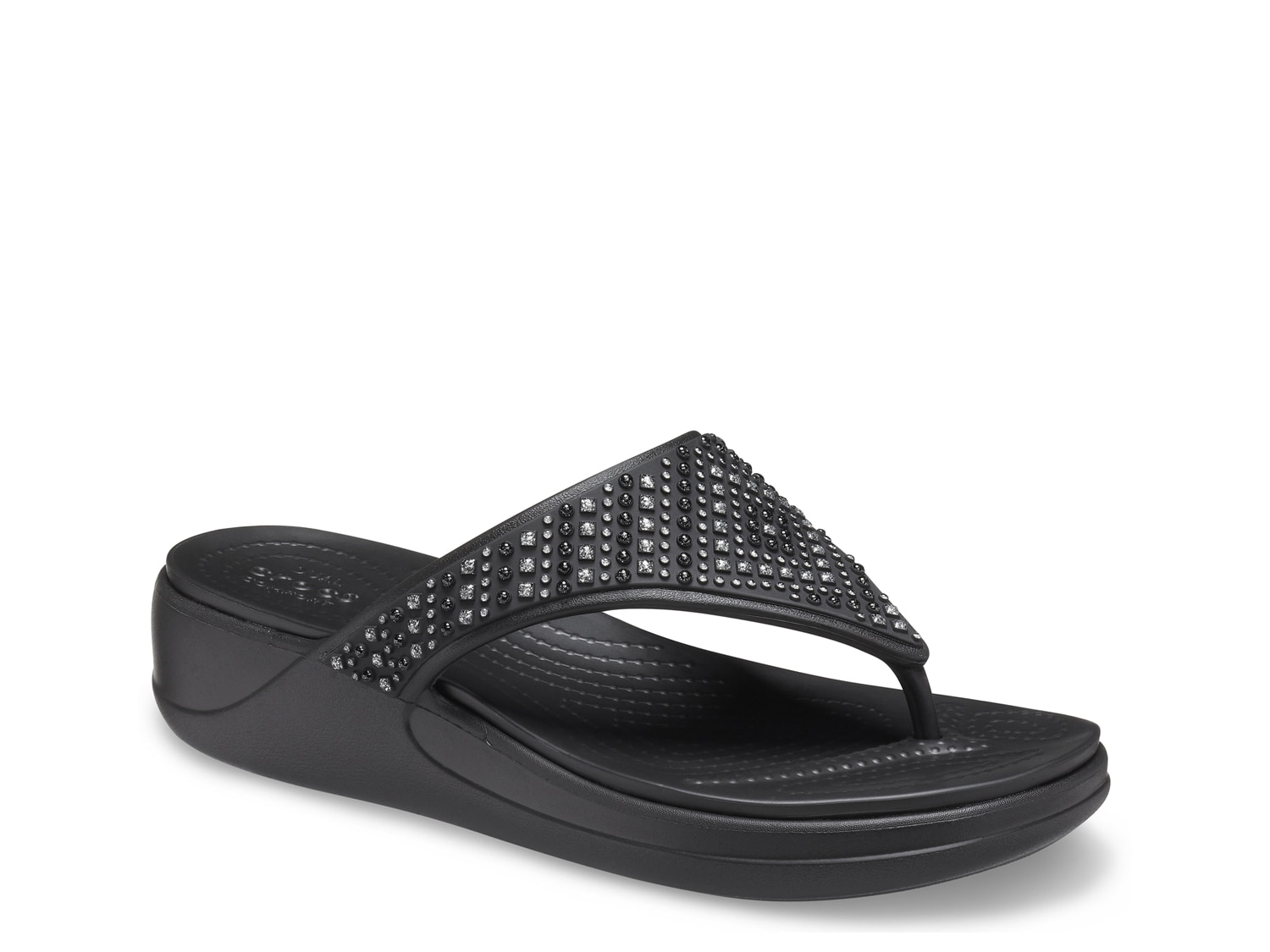 Women's Black Crocs Flip Flop Sandals | DSW
