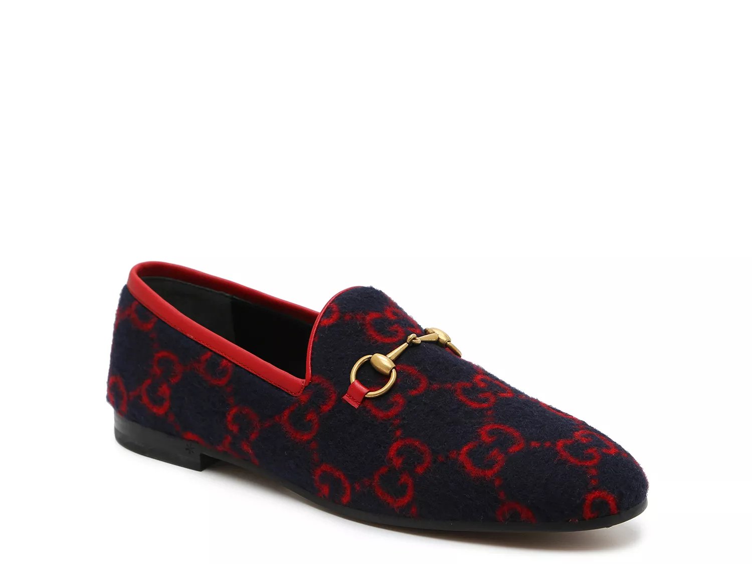 Gucci red jordaan on sale loafers